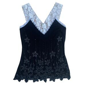 vintage lace and beaded cami size small